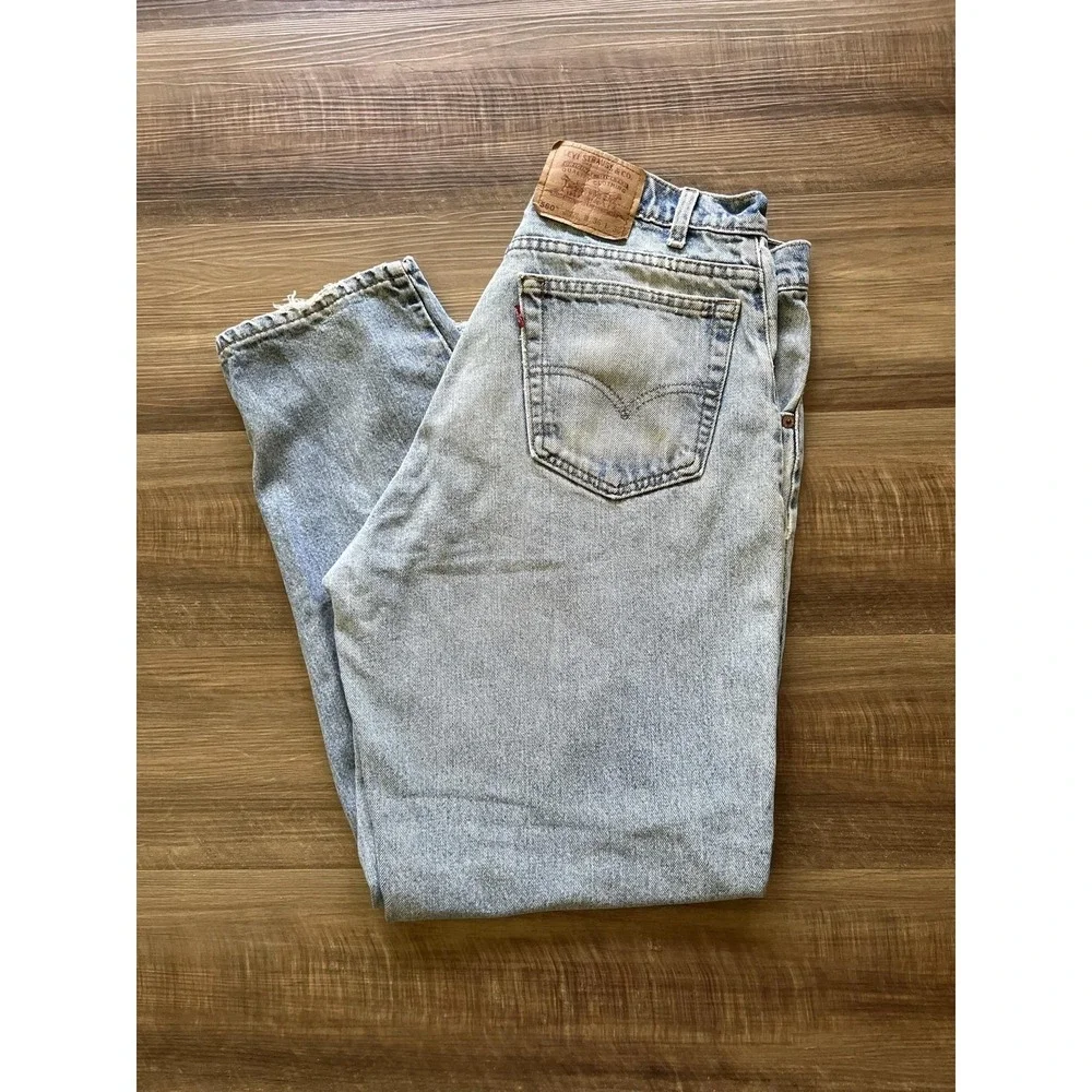 Vintage Levis 560 Jeans Mens 36x31 Blue Stonewash Relaxed Tapered Distressed 90s